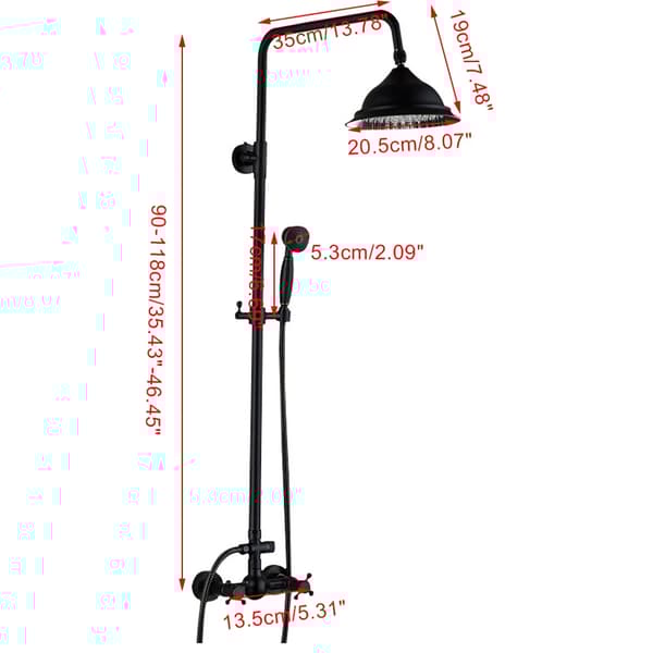 Højdejusterbart brusesæt, rustfrit stål konstruktion, regnbruser og håndbruser muligheder, ergonomisk design,FB-HJWJL-399