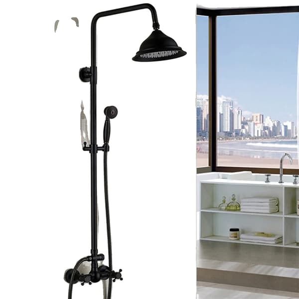 Højdejusterbart brusesæt, rustfrit stål konstruktion, regnbruser og håndbruser muligheder, ergonomisk design,FB-HJWJL-399