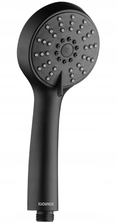 Brusehoved med 3 funktioner, sort, hydromassage, Cento