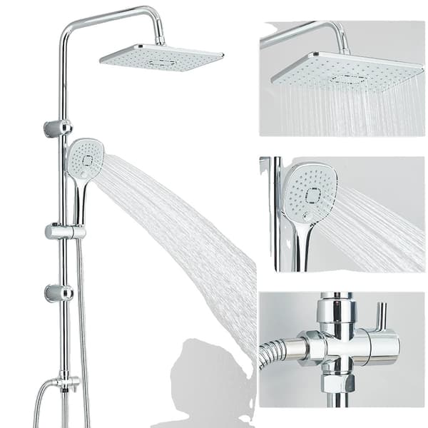 Duschkranset, Regndusch och Handdusch, Modern Design,Krom