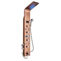 Miniatyrbillede 1 af 2: Vægmonteret brusepanel, LED-display, temperaturkontrol, moderne design,Rosen Guld 8009