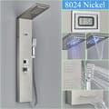 Miniatyrbillede 2 af 2: LED Brusepanel System, 5 Vandtilstande, Dobbelt Kontrol, Nutidigt Rustfrit Ståldesign,Nickel-8024