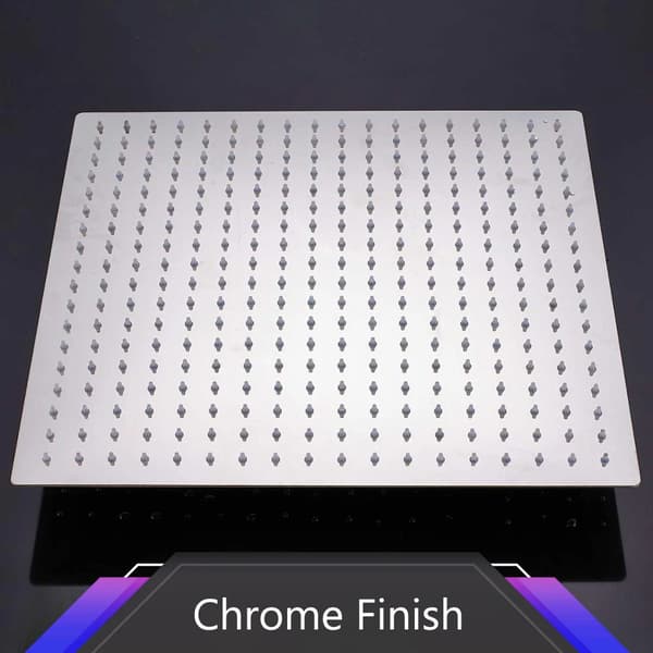 Brusehoved, ultratynd, stort flow, Chrome