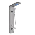 Miniatyrbild 1 av 2: LED Duschpanel, Dubbla Vattenfall & Regnmodes, Digital Temperaturdisplay,Nickel 8011