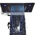 Miniatyrbillede 1 af 2: Luksus LED Regnvand Bruserhoved, Ultrathin Design, Smarte Enhedsfunktioner,sort