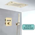 Miniatyrbild 2 av 2: Inbyggt Takduschset, Regnduschhuvud, LED-ljusfunktion, Väggmonterad Design,ørstet guld sæt