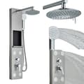 Miniatyrbillede 1 af 2: Badeværelse Vægmonteret Brusepanel, Høj Kvalitet Rustfrit Stål, Fleksible Brusemuligheder,7001 Børstet Nikkel