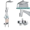 Miniatyrbild 1 av 2: Badrum Duschblandare Set, Termostatisk Kontroll, Hållbar Mässing, Modern Design,krom 3-8