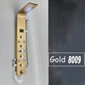 Miniatyrbillede 2 af 2: LED Brusepanel, Regnbruser, SPA Massagestråle, Guld 8009