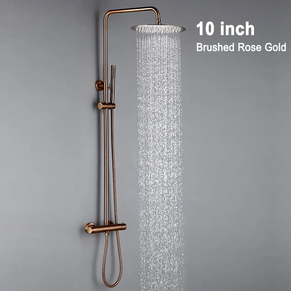 Termostatisk Duschblandare, Hållbar Mässing, Modern Design,3338-BRG-10 tum