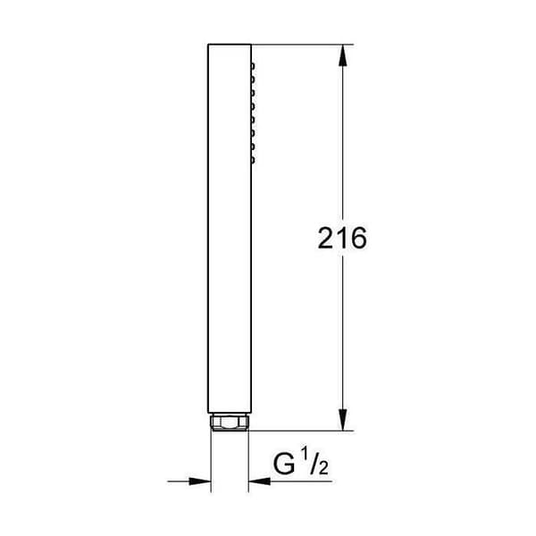 GROHE Euphoria Cube Stick handdusch 27699000 - Flödesbegränsare - Anti-kalk - Universalfäste - Krom