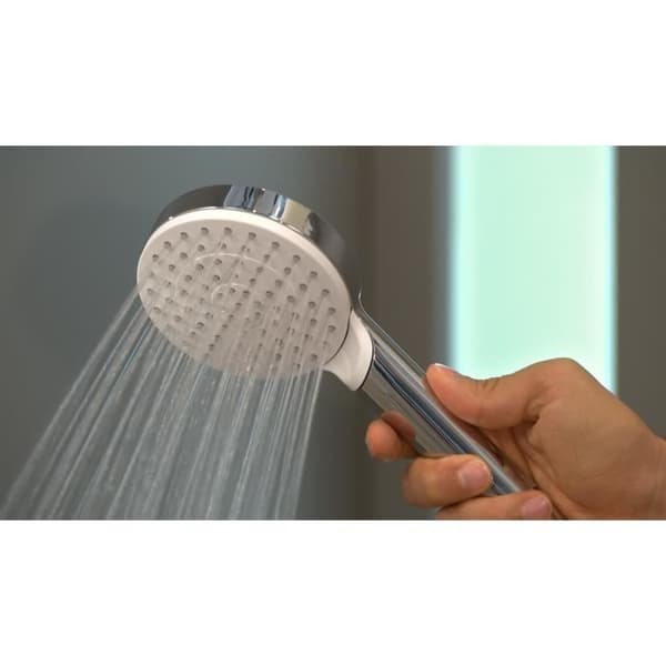 HANSGROHE Crometta 1-stråle handdusch - Ø 10 cm - Vit krom