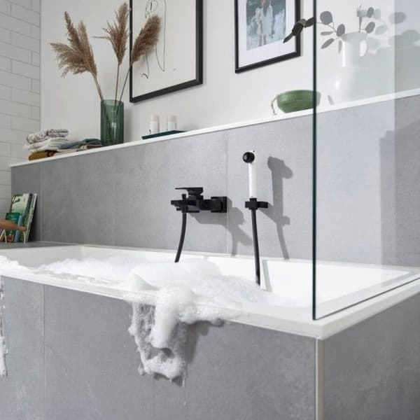 Duschhandtag barn HANSGROHE Jocilino 2 strålar vit/svart
