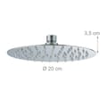 Miniatyrbild 4 av 6: Relaxdays Rund regnduschhuvud 200 mm spegelpolerat rostfritt stål, silver