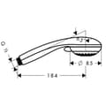 Miniatyrbillede 2 af 3: Hansgrohe Crometta 85 Variojet DN15 forkromet brusehoved 28562000
