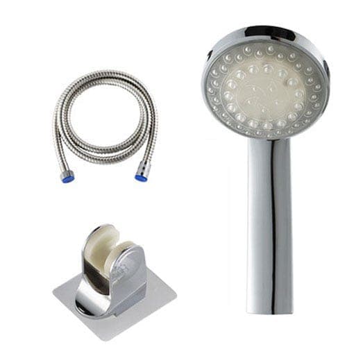 OBOSOE LED-belysning Brusehoved med håndbruser Brusestrimler