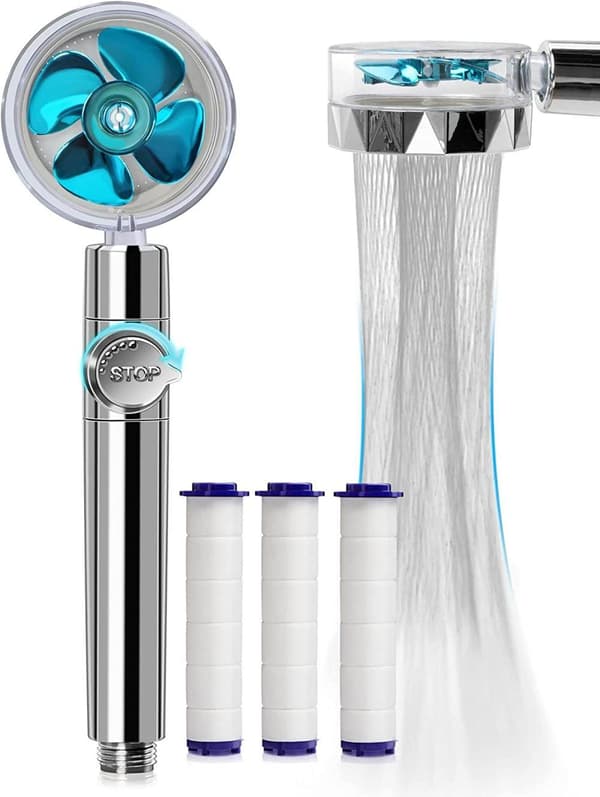 OBOSOE brusehoved med propel med 3 reservefiltre
