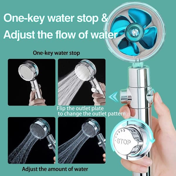OBOSOE brusehoved med propel med 3 reservefiltre