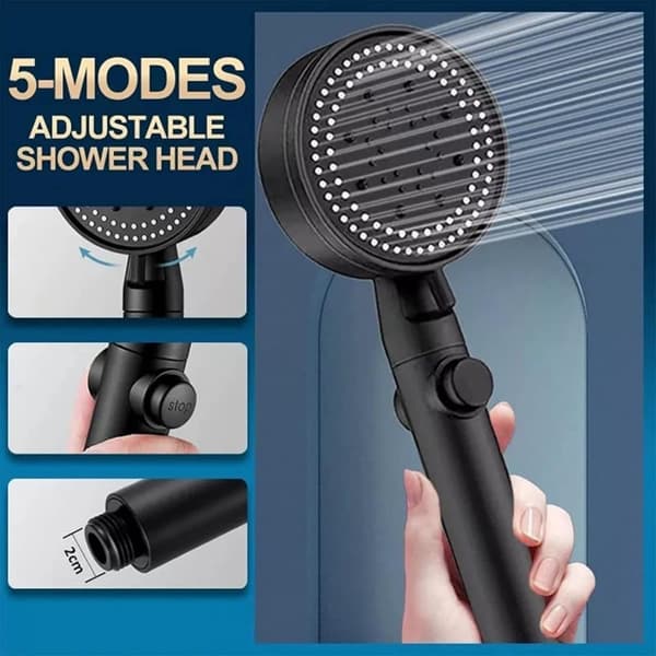 OBOSOE trykforbedrende brusehoved – 5 positioner