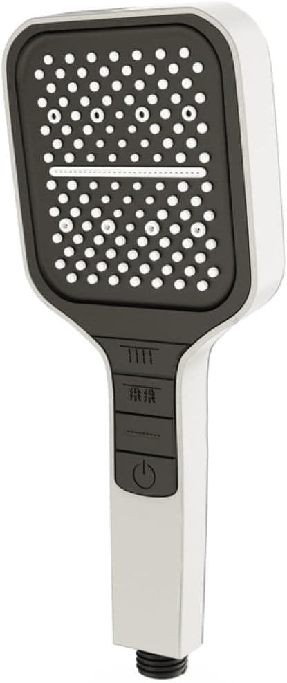 OBOSOE Multifunktionellt duschhuvud med 7 inställningar, stor panel, läckagesäkert och tryckökande design Silver