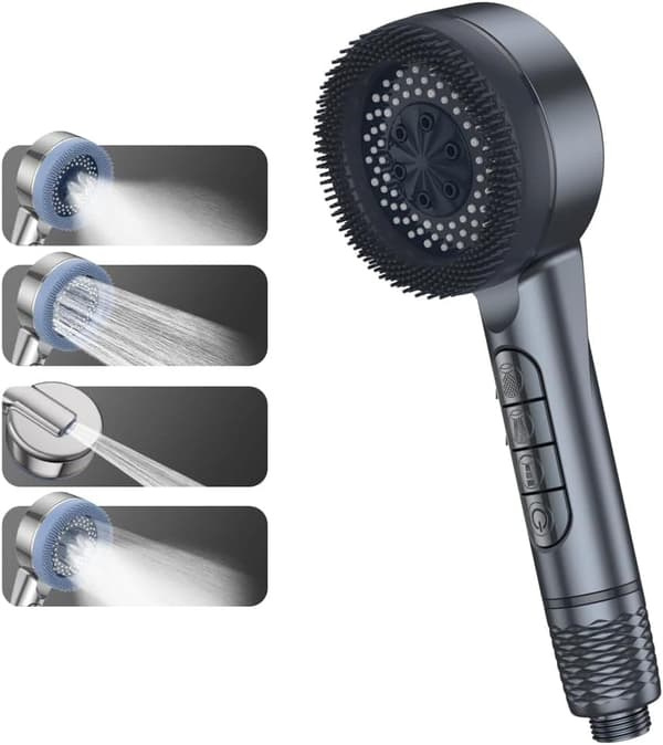 OBOSOE trykforbedrende massagebrusehoved – 4 positioner