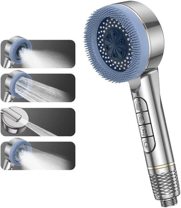 OBOSOE trykforbedrende massagebrusehoved – 4 positioner