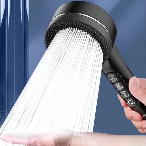 OBOSOE trykforbedrende massagebrusehoved – 4 positioner