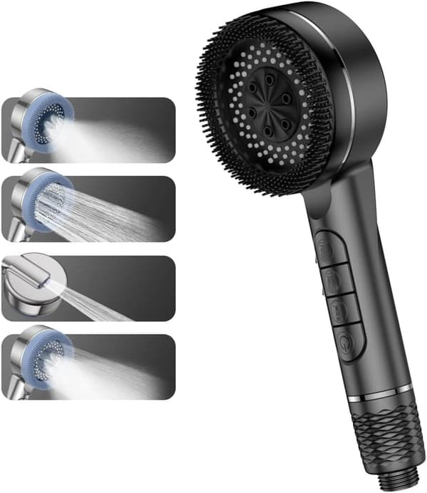 OBOSOE trykforbedrende massagebrusehoved – 4 positioner