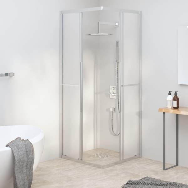 vidaXL Dusjkabinett frostet ESG 70x70x180 cm