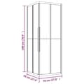 Miniatyrbilde 10 av 10: vidaXL Dusjkabinett frostet ESG 70x70x180 cm