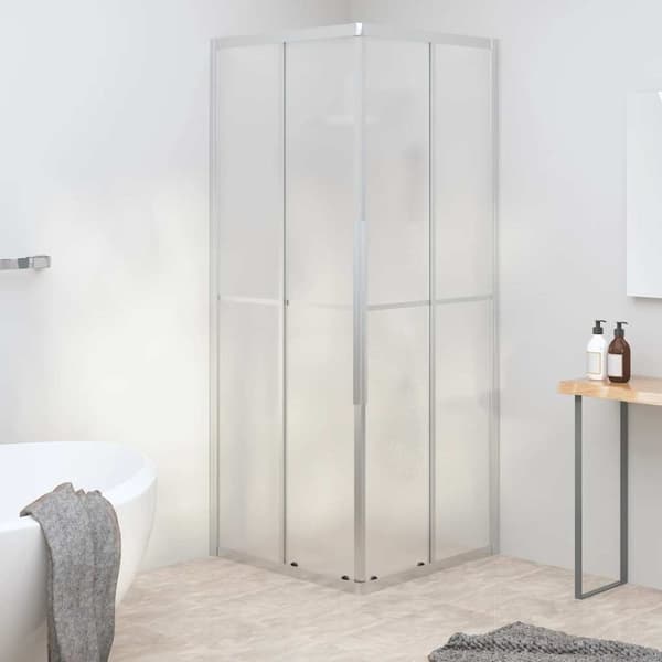 vidaXL Dusjkabinett frostet ESG 70x70x180 cm