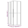 Miniatyrbilde 10 av 10: vidaXL Dusjkabinett frostet ESG 90x70x180 cm