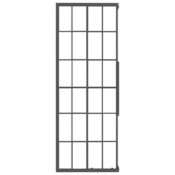vidaXL Dusjkabinett frostet ESG 80x80x180 cm svart