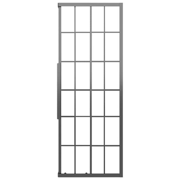 vidaXL Dusjkabinett frostet ESG 80x70x180 cm svart