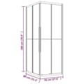 Miniatyrbilde 11 av 11: vidaXL Dusjkabinett frostet ESG 80x70x180 cm svart