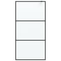 Miniatyrbilde 3 av 7: vidaXL Dusjvegg svart 100x195 cm frostet ESG-glass