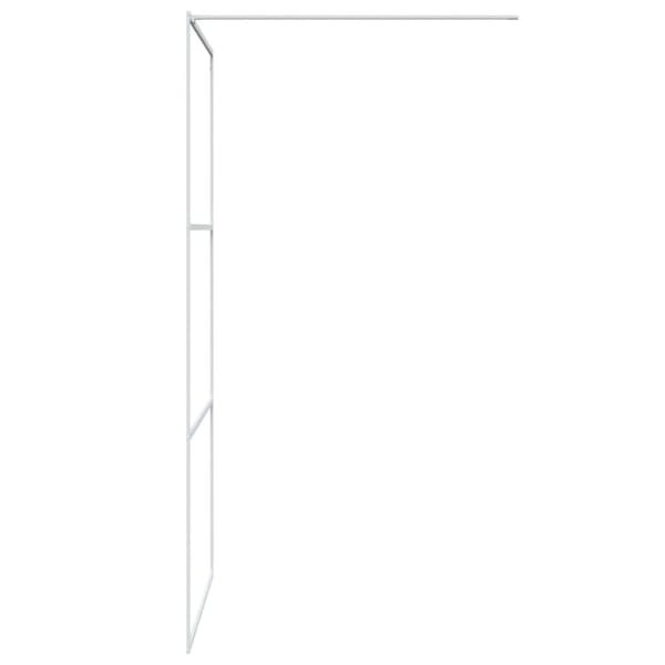 vidaXL Dusjvegg hvit 100x195 cm klart ESG-glass