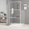 Miniatyrbilde 1 av 7: vidaXL Dusjvegg hvit 100x195 cm klart ESG-glass