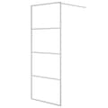 Miniatyrbilde 2 av 7: vidaXL Dusjvegg sølv 80x195 cm klart ESG-glass