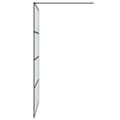 Miniatyrbild 4 av 7: vidaXL Duschvägg svart 115x195 cm halvfrostat ESG-glas