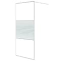 Miniatyrbilde 2 av 7: vidaXL Dusjvegg hvit 90x195 cm klart ESG-glass