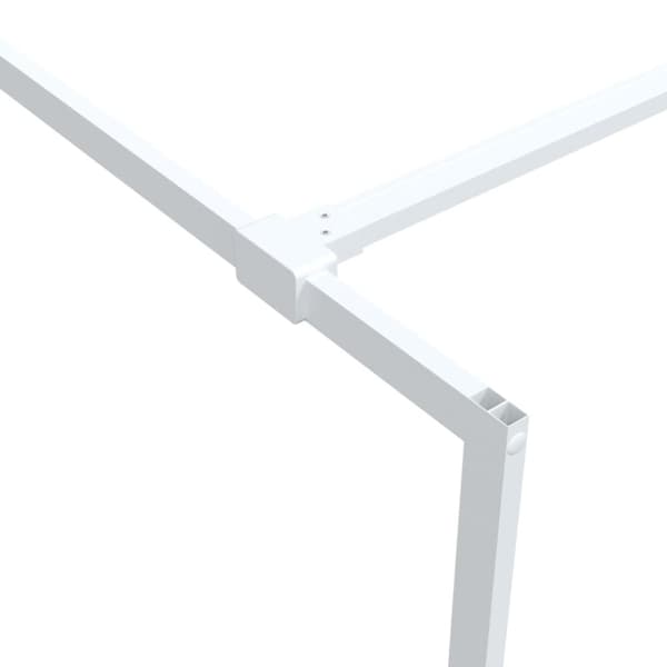 vidaXL Dusjvegg hvit 100x195 cm klart ESG-glass