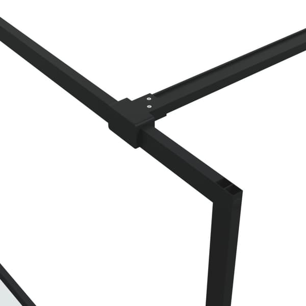 vidaXL brusevæg 115x195 cm halvmatteret sikkerhedsglas sort