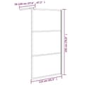 Miniatyrbild 7 av 7: vidaXL Duschvägg 115x195 cm halvfrostat ESG-glas svart