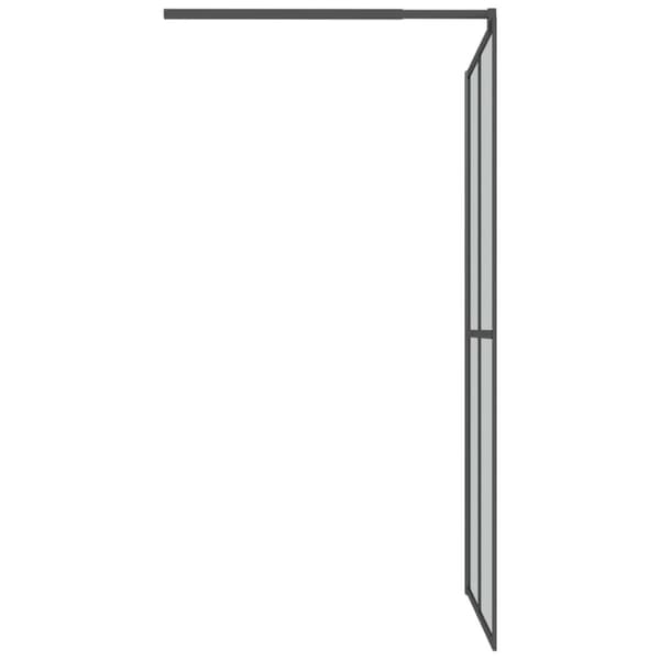 vidaXL Duschvägg 100x195cm mörkt härdat glas