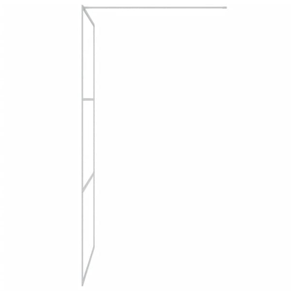 vidaXL Dusjvegg sølv 115x195 cm klart ESG-glass