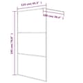 Miniatyrbilde 7 av 7: vidaXL Dusjvegg sølv 115x195 cm klart ESG-glass