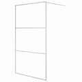 Miniatyrbilde 2 av 7: vidaXL Dusjvegg sølv 115x195 cm klart ESG-glass