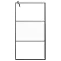 Pikkukuva 3 / 7: vidaXL Walk-in suihkuseinäke 100x195 cm puolihuurrettu ESG-lasi musta