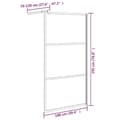 Pikkukuva 7 / 7: vidaXL Walk-in suihkuseinäke 100x195 cm puolihuurrettu ESG-lasi musta